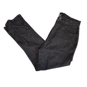 Daisy Street Women's Black Straight Jeans Size L High Rise Denim